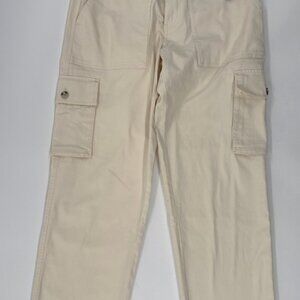 Nautica Cargo Pants Mens 32x30 Beige Khakis Straight Stretch Cotton $98 NEW